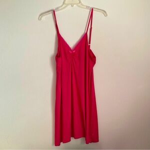 y2k hot pink sexy nightgown lingerie slip dress